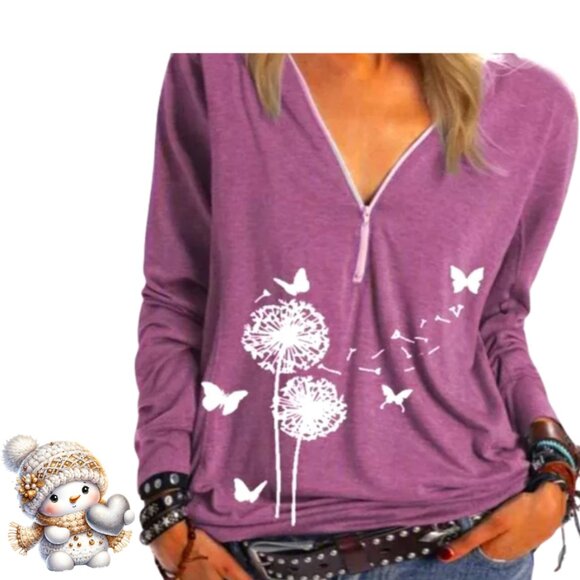 COOL DAYS Long Sleeve Half Zip Sweatshirt - Picture 1 of 2